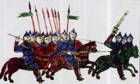 Рыцари атакую. Итальянская рукопись 1028 года.