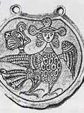 Птица -феникс. Русское украшение 12 века.