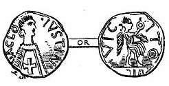  Монета Клотара 1 (Хлотара1)