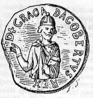 Печать Дагобера 1, с надписью : Дагобер с милостью божьей.
