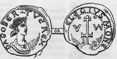 Монета короля Дагобера 1 