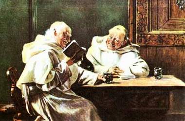 Монахи читающие книгу. (нем худ. 19 века)