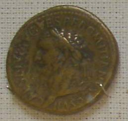 Император Домициан. Монета сестерций. (Эрмитаж).Фото Лимарева В.Н.