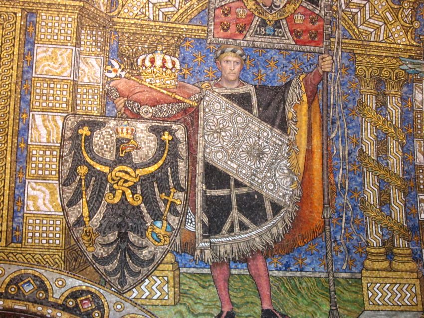 Германская империя. Мозаика в церкве Кайзера Вильгельма 1.  Фото Лимарева В.Н.