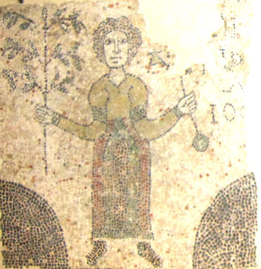 Богиня плодородия -?. Мозаика 6 века. Равенна. Фото Лимарева В.Н.