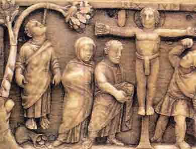 Распятие. Резьба по кости, 5 век.